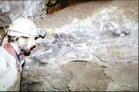 Calcite damaged by miners in the 19th Century. (Photographer: G.J. Mullan)